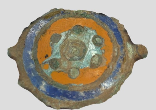 Roman Enamelled Disc Brooch